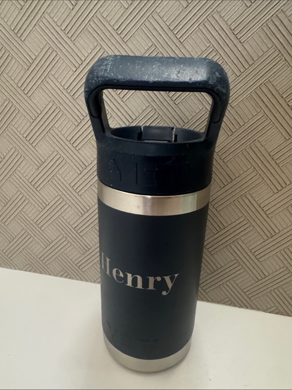 YETI Personalized Henry 12oz YETI Jr. Water Bottles  | Back-to-School Navy